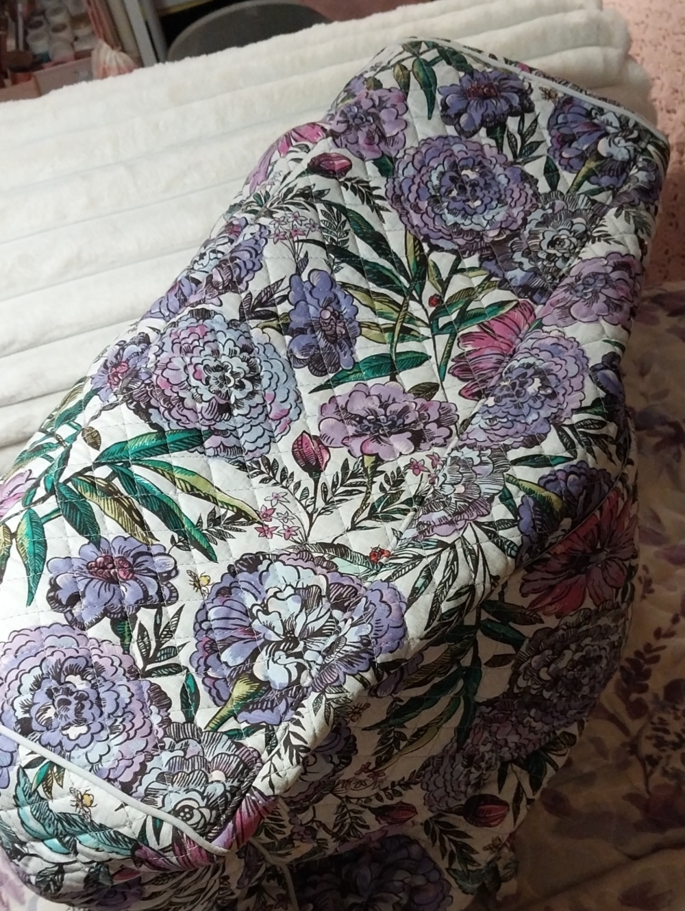 Vera Bradley Grand Weekender Lavender Meadow - Picture 12 of 12